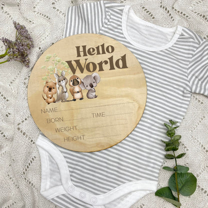 Birth announcement sign, baby birth sign, personalised baby plaque, birth plaque, newborn gift