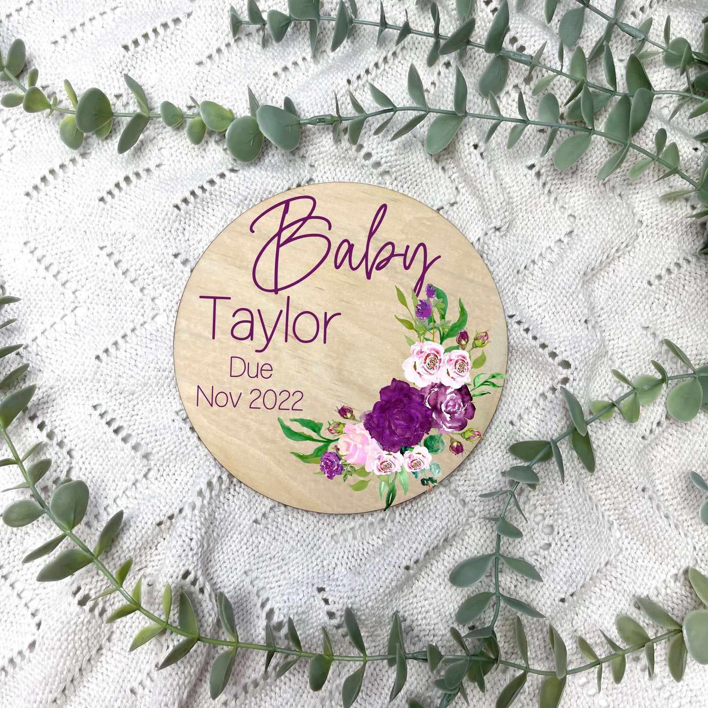 Floral newborn milestone discs, baby milestones, floral nursery, flowers, girls room