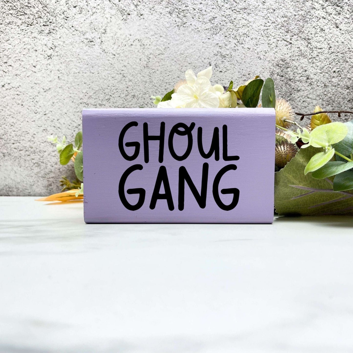 Ghoul Gang Sign, Halloween Wood Sign, Halloween Home Decor, Spooky Decor