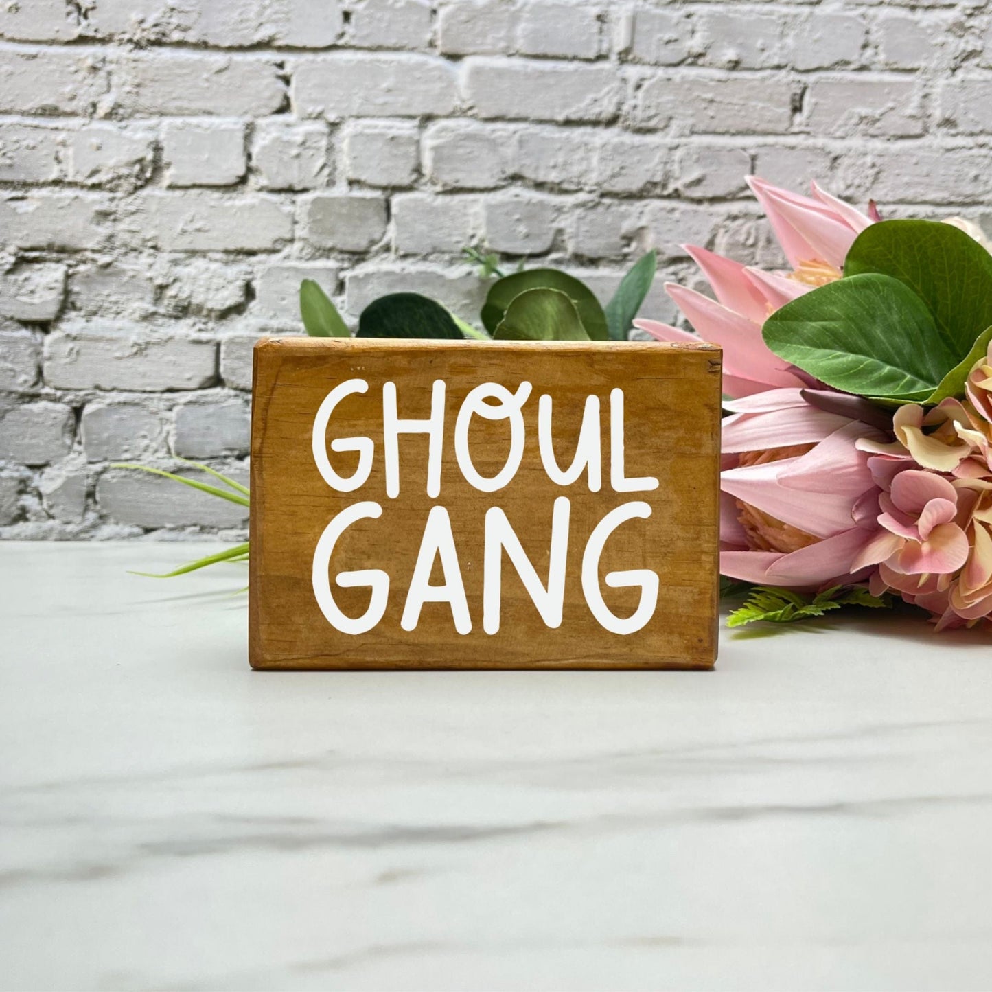 Ghoul Gang Sign, Halloween Wood Sign, Halloween Home Decor, Spooky Decor