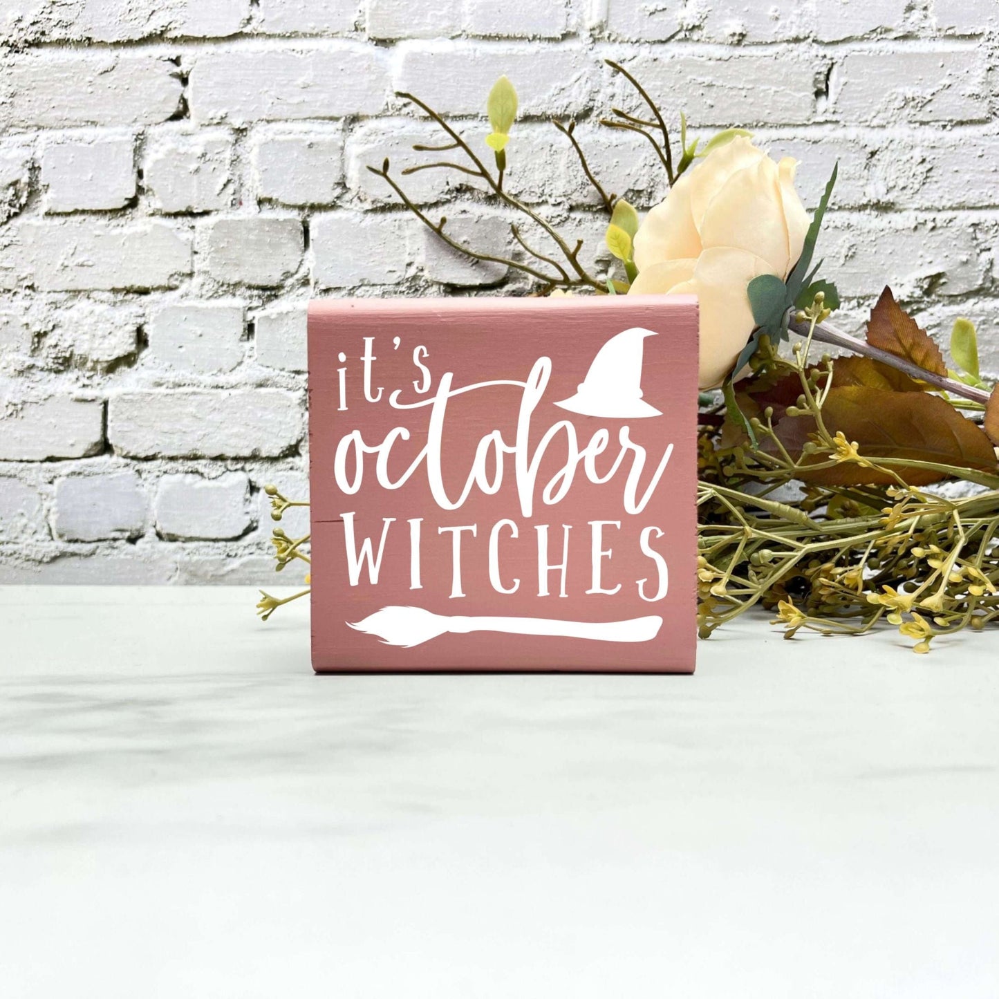 It's October Witches Wood Sign, Halloween Wood Sign, Halloween Home Decor, Spooky Decor