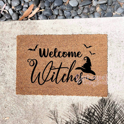 Welcome Witches doormat, Halloween Doormat, Spooky Doormat, Creepy Doormat