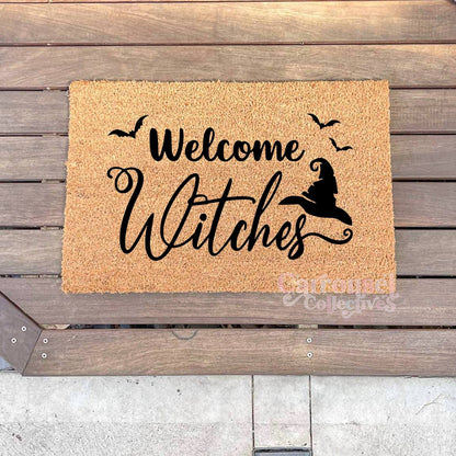 Welcome Witches doormat, Halloween Doormat, Spooky Doormat, Creepy Doormat