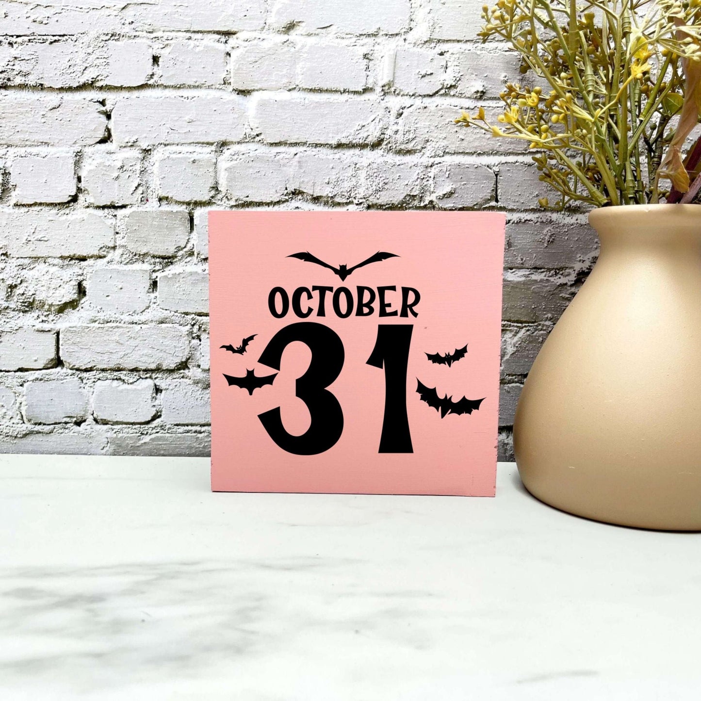 October 31 Wood Sign, Halloween Wood Sign, Halloween Home Decor, Spooky Decor