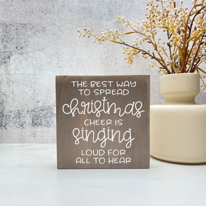 Christmas cheer is singing sign, christmas wood signs, christmas decor, home decor