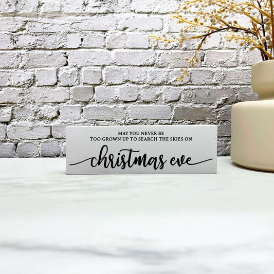 Skies on Christmas eve sign, christmas wood signs, christmas decor, home decor