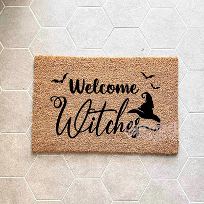 Welcome Witches doormat, Halloween Doormat, Spooky Doormat, Creepy Doormat
