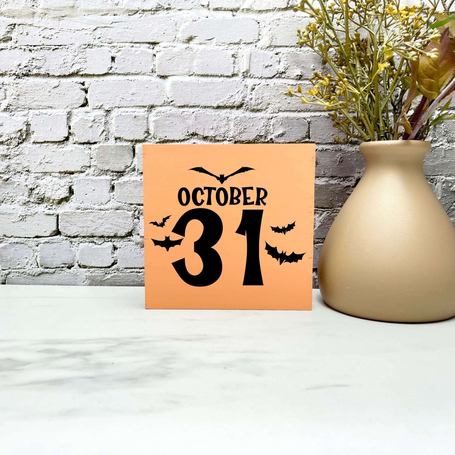 October 31 Wood Sign, Halloween Wood Sign, Halloween Home Decor, Spooky Decor