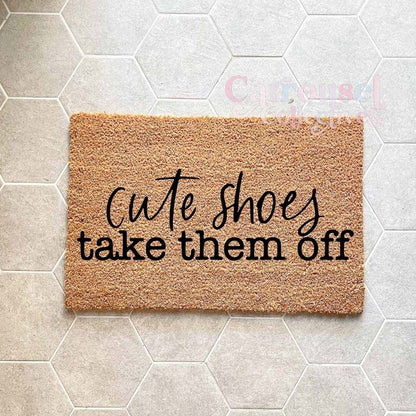 Cute shoes doormat, custom doormat, personalised doormat, door mat