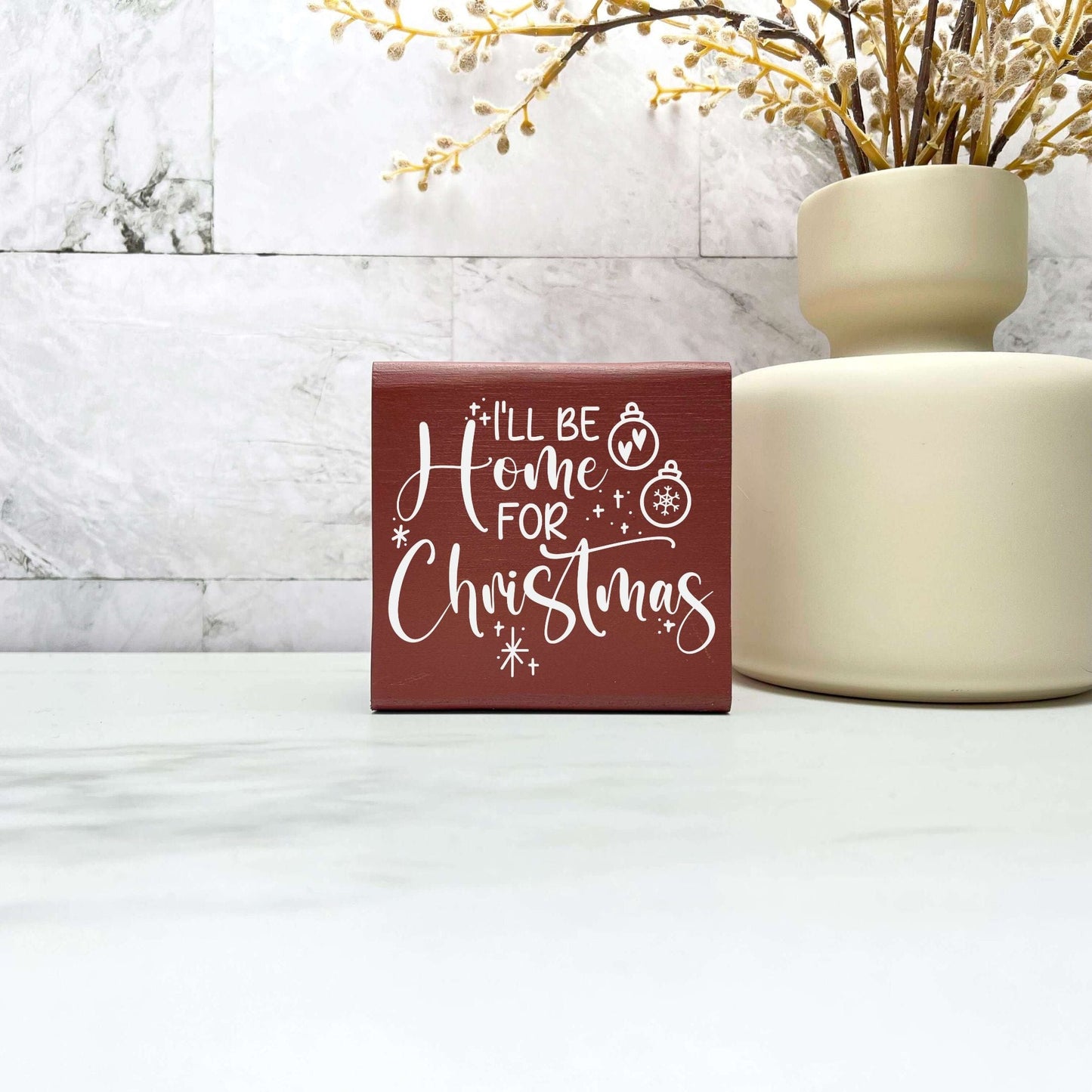 I'll be home for Christmas sign, christmas wood signs, christmas decor, home decor