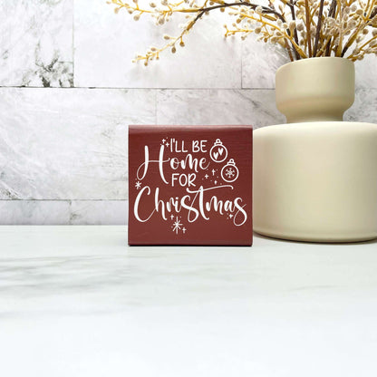 I'll be home for Christmas sign, christmas wood signs, christmas decor, home decor