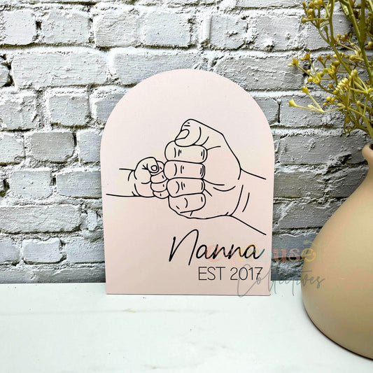 Personalised Adult and child fist bump acrylic sign, inspiring quote signs, kids quote sign