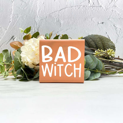 Bad witch Wood Sign, Halloween Wood Sign, Halloween Home Decor, Spooky Decor