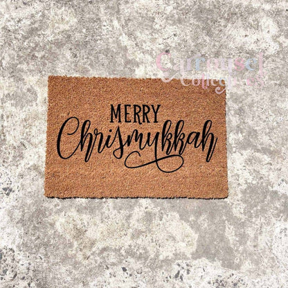 Merry Chrismukkah doormat, custom doormat, personalised doormat