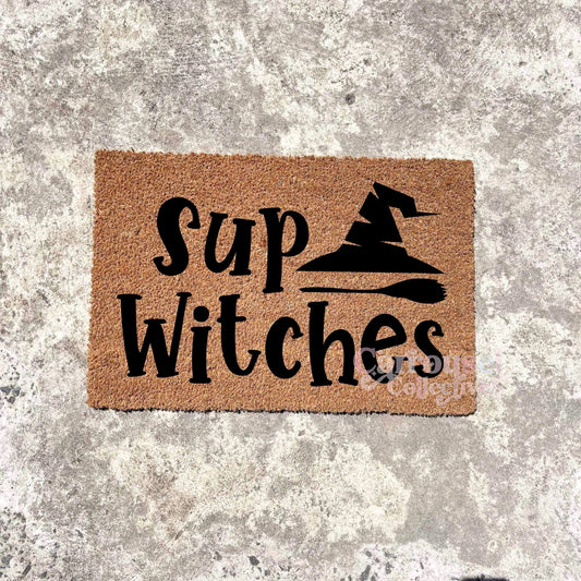 Sup Witches doormat, Halloween Doormat, Spooky Doormat, Creepy Doormat