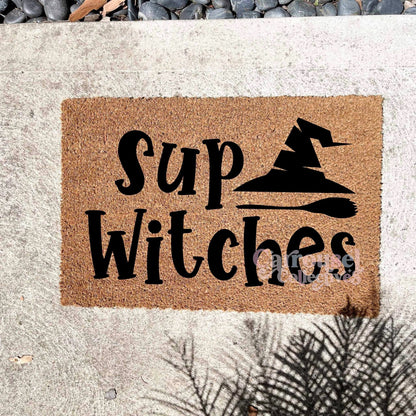 Sup Witches doormat, Halloween Doormat, Spooky Doormat, Creepy Doormat