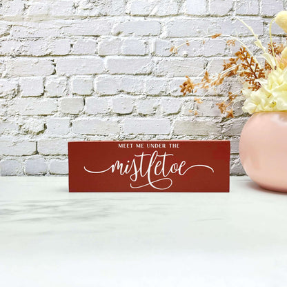 Meet me under the mistletoe sign, christmas wood signs, christmas decor, home decor