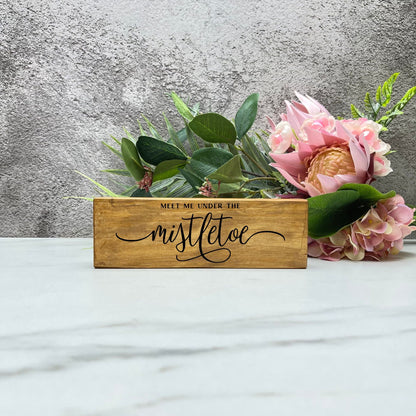 Meet me under the mistletoe sign, christmas wood signs, christmas decor, home decor