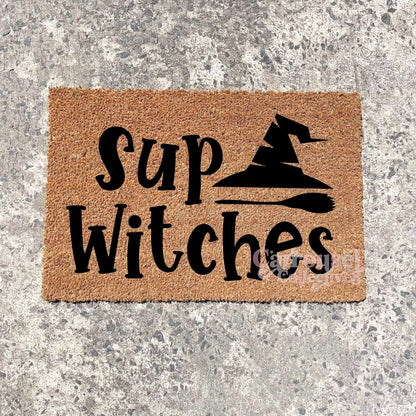 Sup Witches doormat, Halloween Doormat, Spooky Doormat, Creepy Doormat