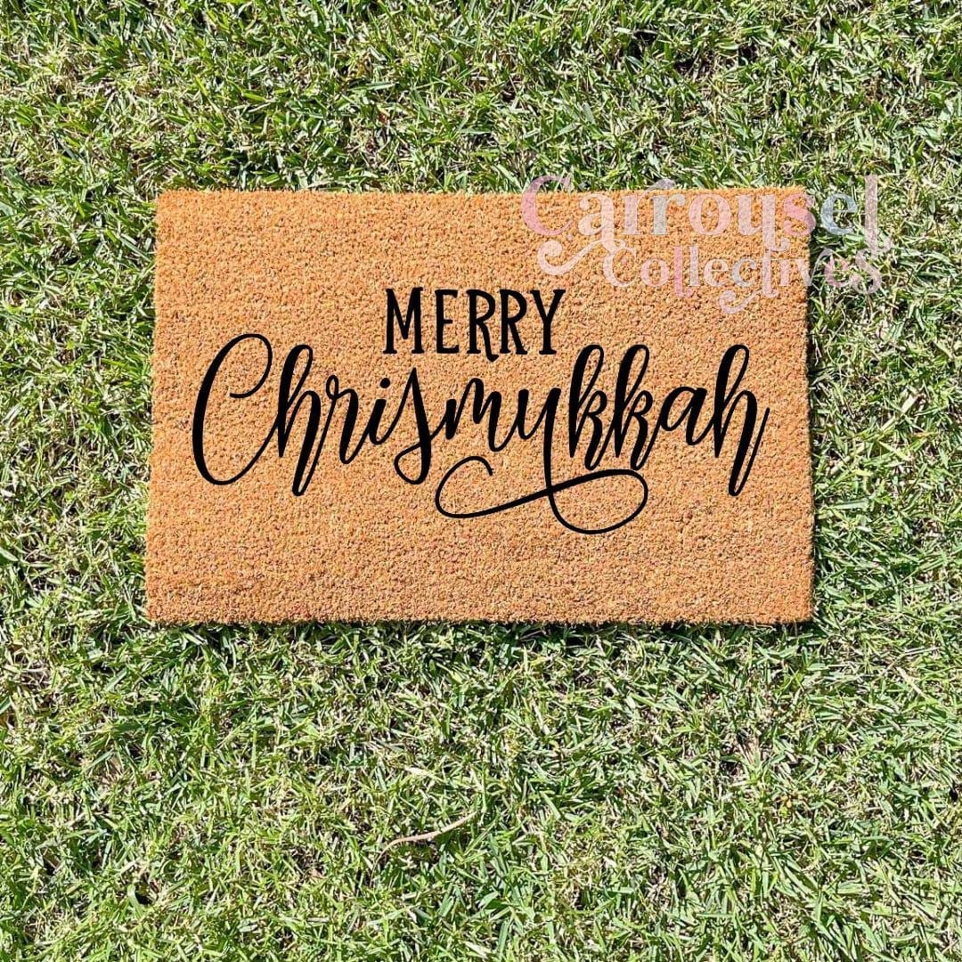 Merry Chrismukkah doormat, custom doormat, personalised doormat