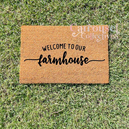 Welcome to our farmhouse doormat, custom doormat, personalised doormat, door mat