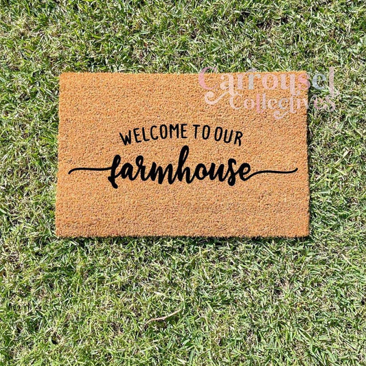 Welcome to our farmhouse doormat, custom doormat, personalised doormat, door mat