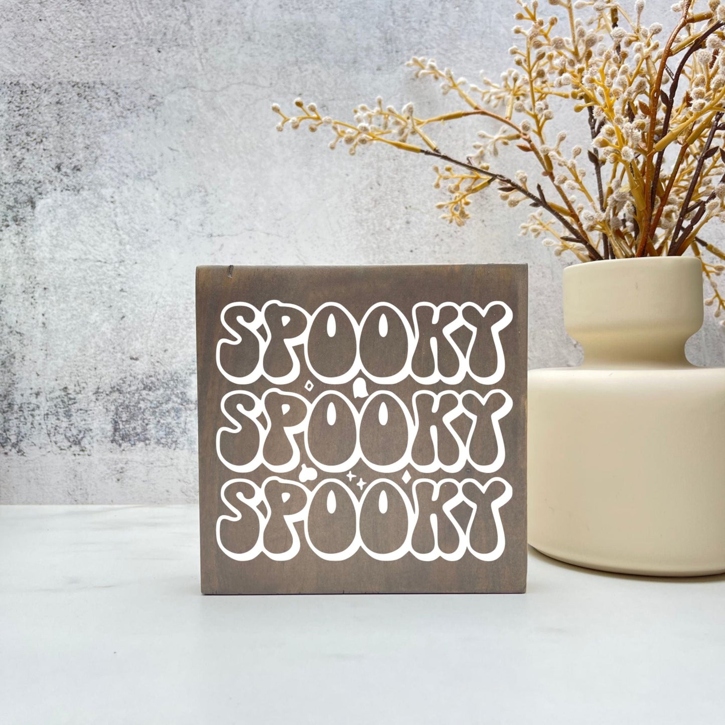 Spooky Wood Sign, Halloween Wood Sign, Halloween Home Decor, Spooky Decor