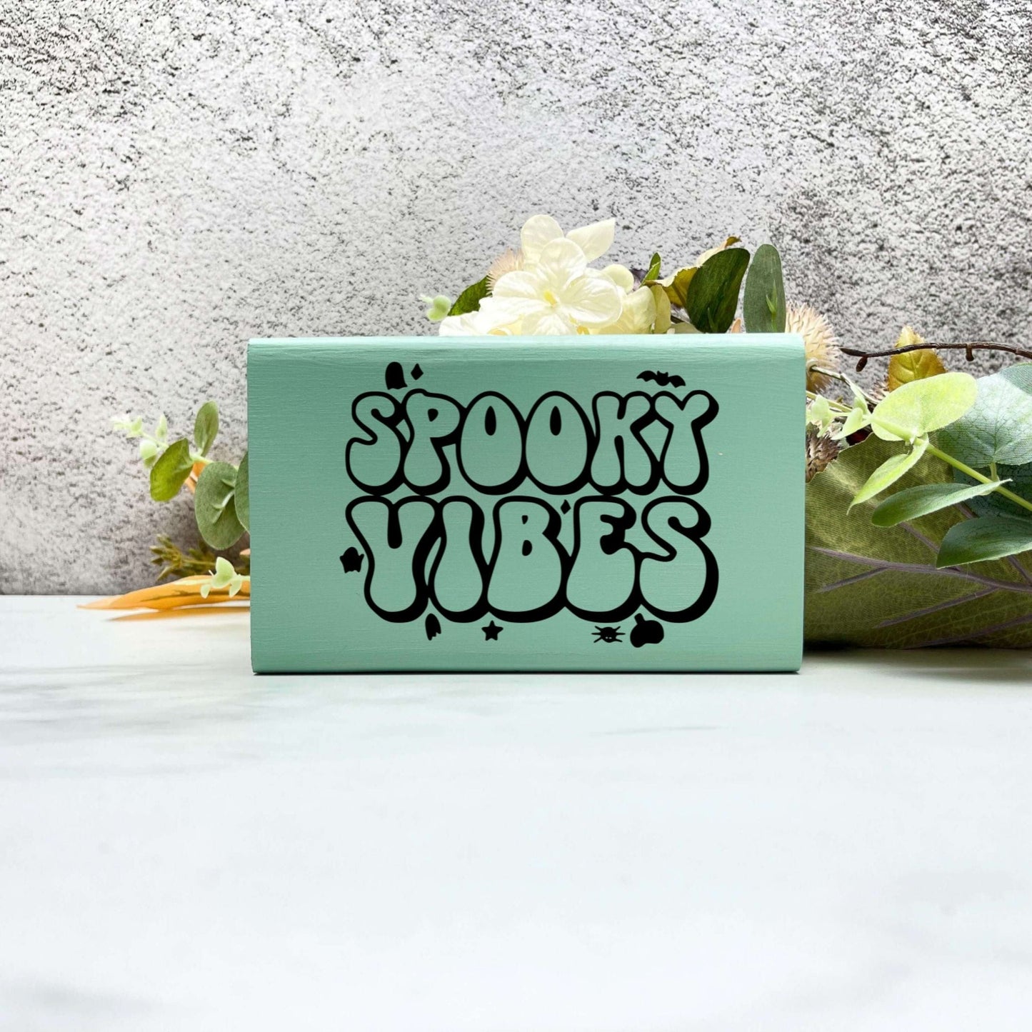 Spooky vibes wood Sign, Halloween Wood Sign, Halloween Home Decor, Spooky Decor