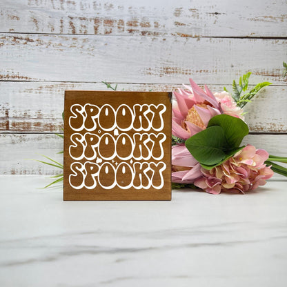 Spooky Wood Sign, Halloween Wood Sign, Halloween Home Decor, Spooky Decor