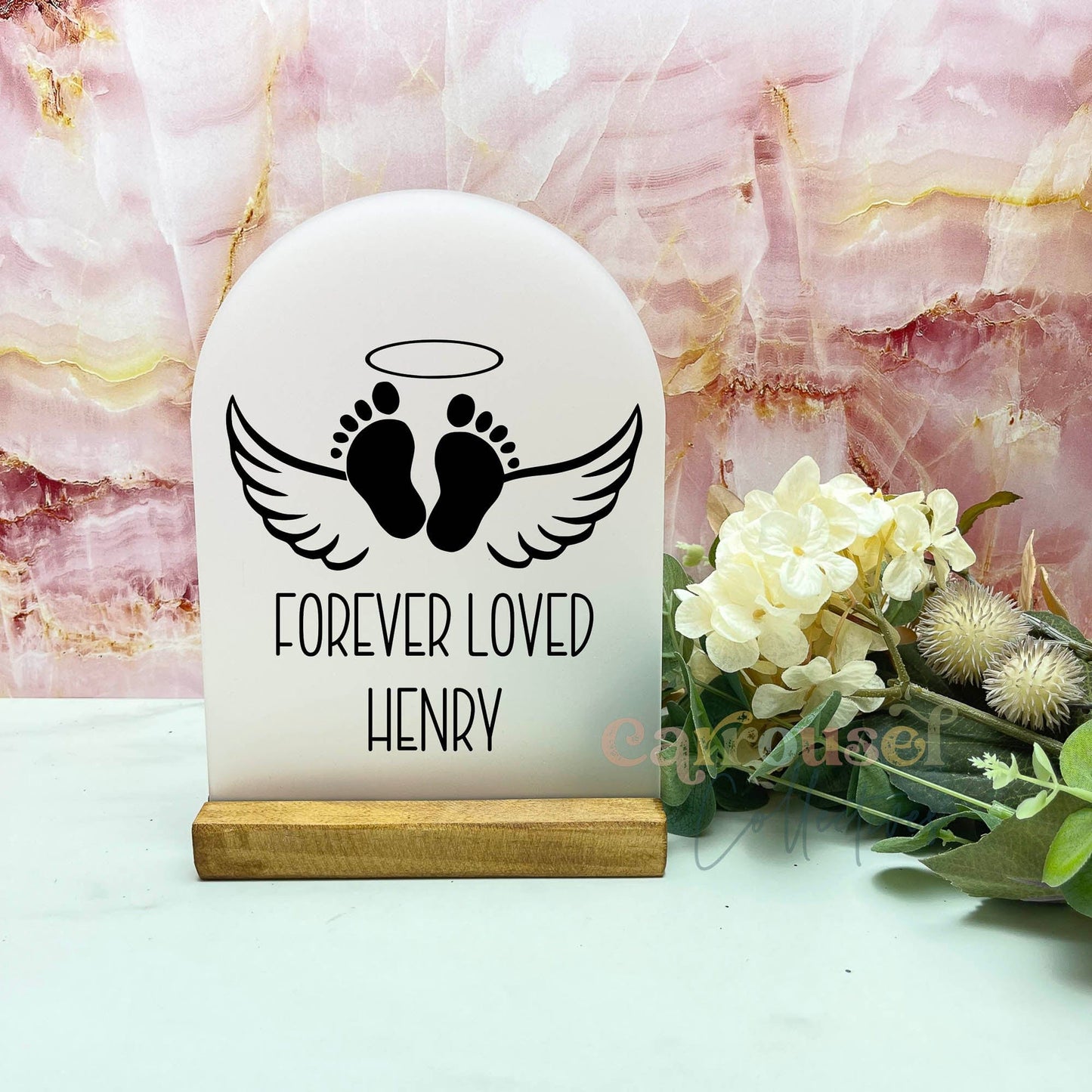 Personalised Miscarriage grief memorial acrylic sign, pregnancy loss sign, grief sign