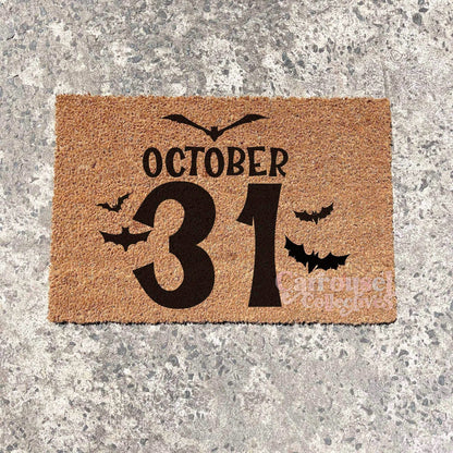 October 31 doormat, Halloween Doormat, Spooky Doormat, Creepy Doormat