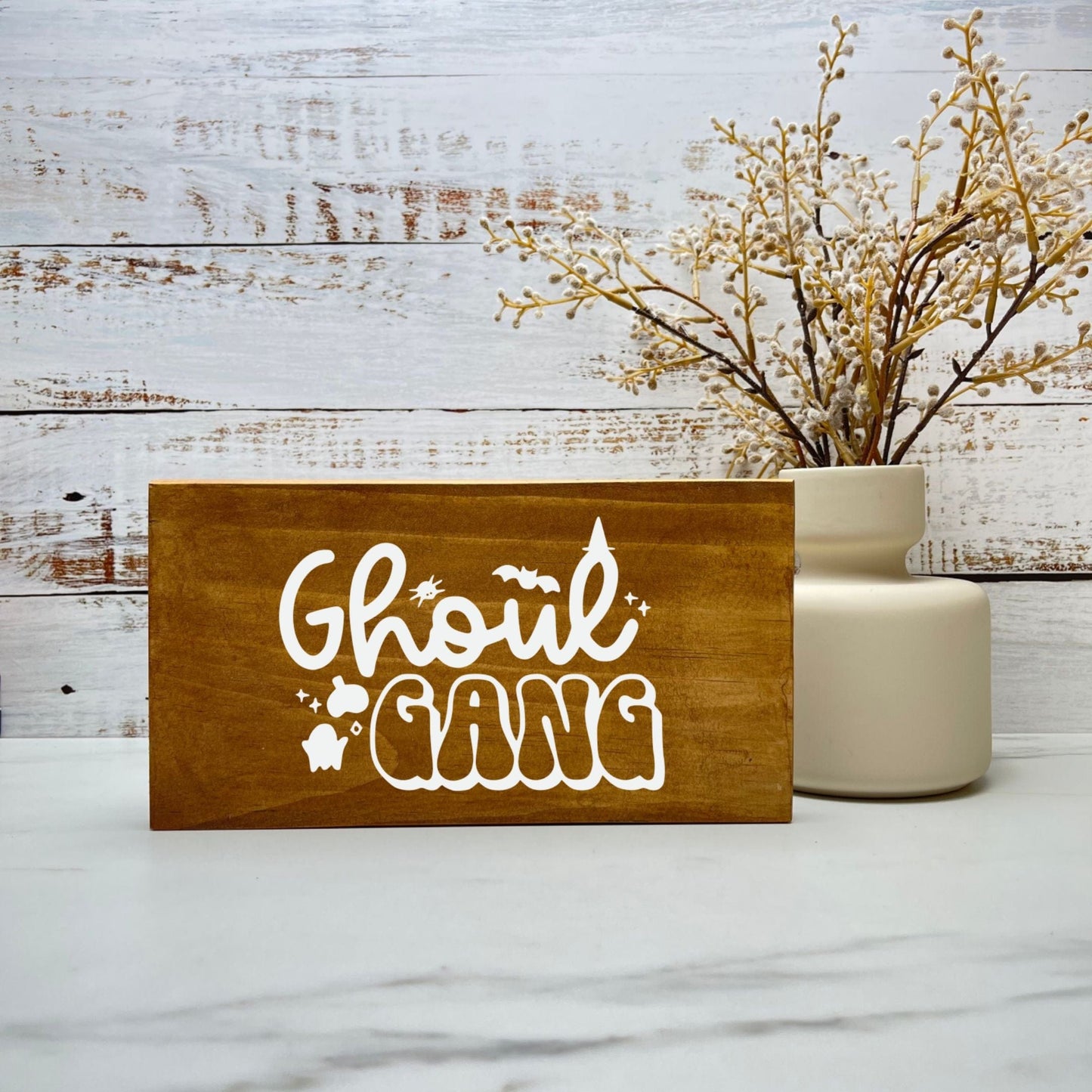 Ghoul gang wood Sign, Halloween Wood Sign, Halloween Home Decor, Spooky Decor