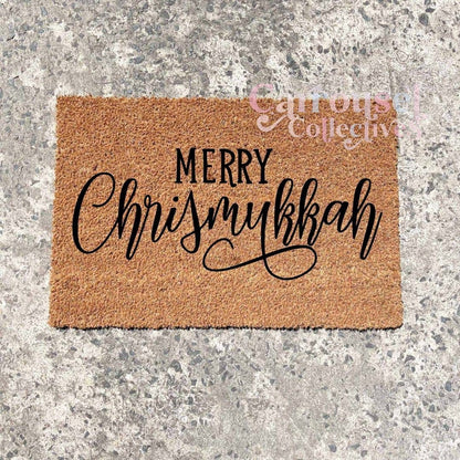Merry Chrismukkah doormat, custom doormat, personalised doormat