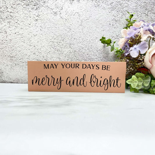 May your days be merry and bright sign, christmas wood signs, christmas decor, home decor