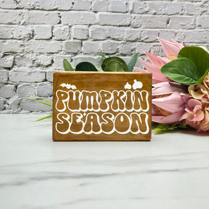 Pumpkin season wood Sign, Halloween Wood Sign, Halloween Home Decor, Spooky Decor