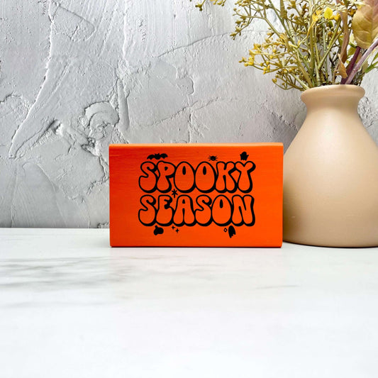 Spooky season wood Sign, Halloween Wood Sign, Halloween Home Decor, Spooky Decor