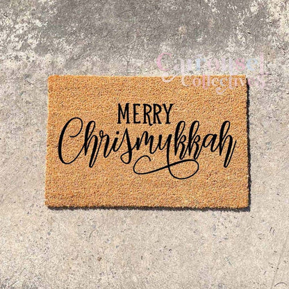 Merry Chrismukkah doormat, custom doormat, personalised doormat