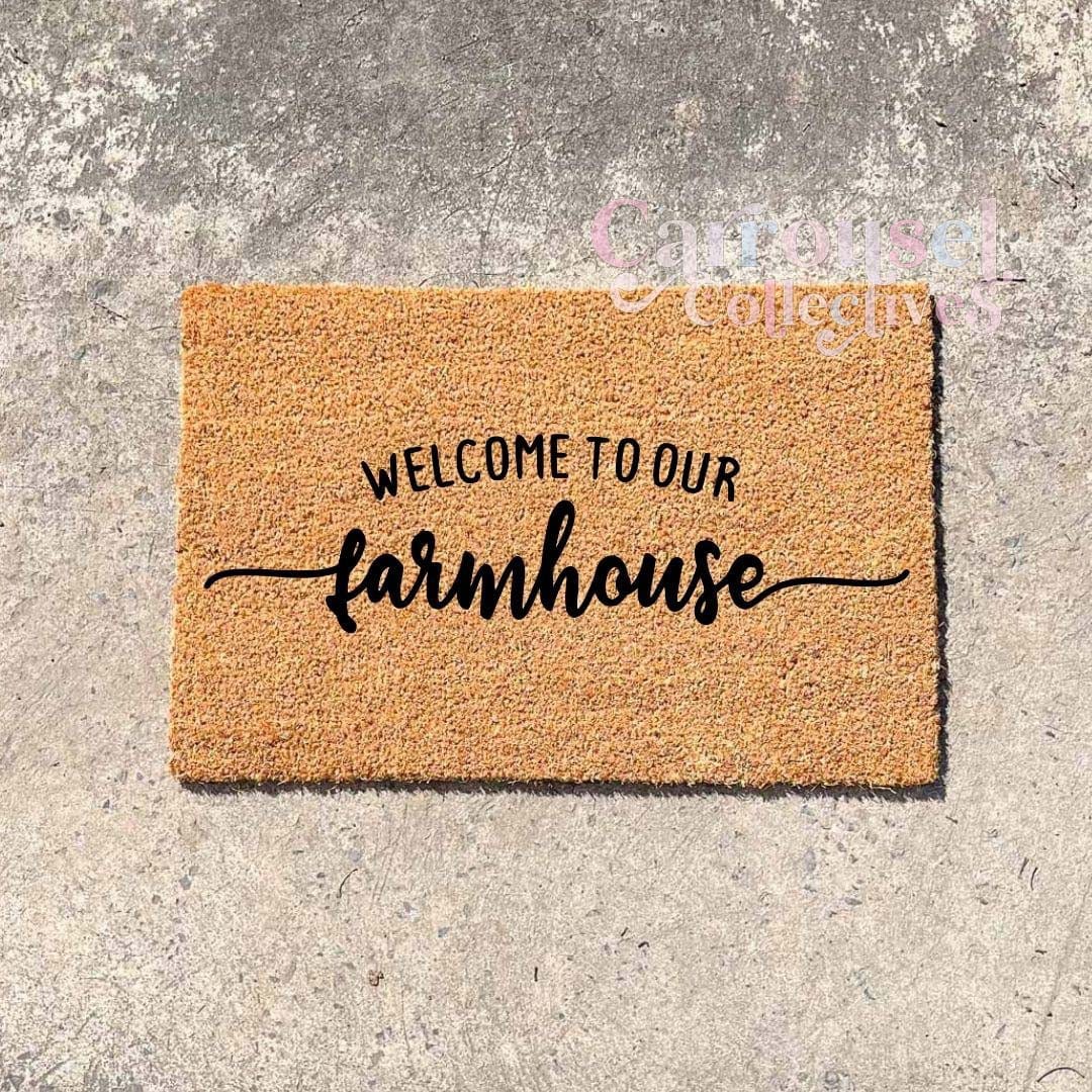 Welcome to our farmhouse doormat, custom doormat, personalised doormat, door mat