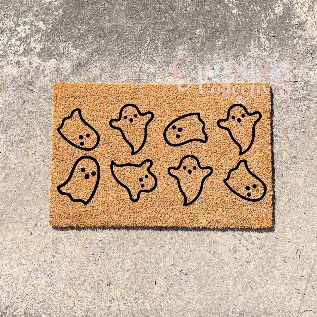 Spooky ghosts doormat, Halloween Doormat, Spooky Doormat, Creepy Doormat