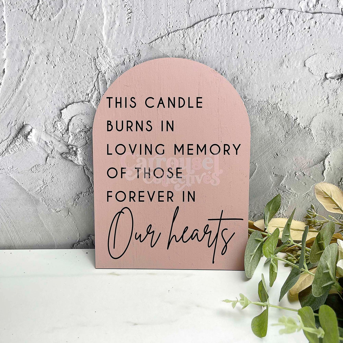 This candle burns in loving memory acrylic sign, Wedding Sign, Party Sign, Event Sign, Event Decor