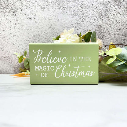 Believe in the magic of Christmas sign, christmas wood signs, christmas decor, home decor