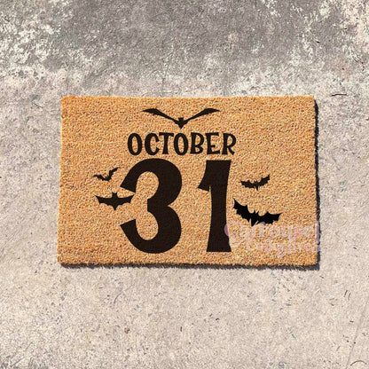 October 31 doormat, Halloween Doormat, Spooky Doormat, Creepy Doormat