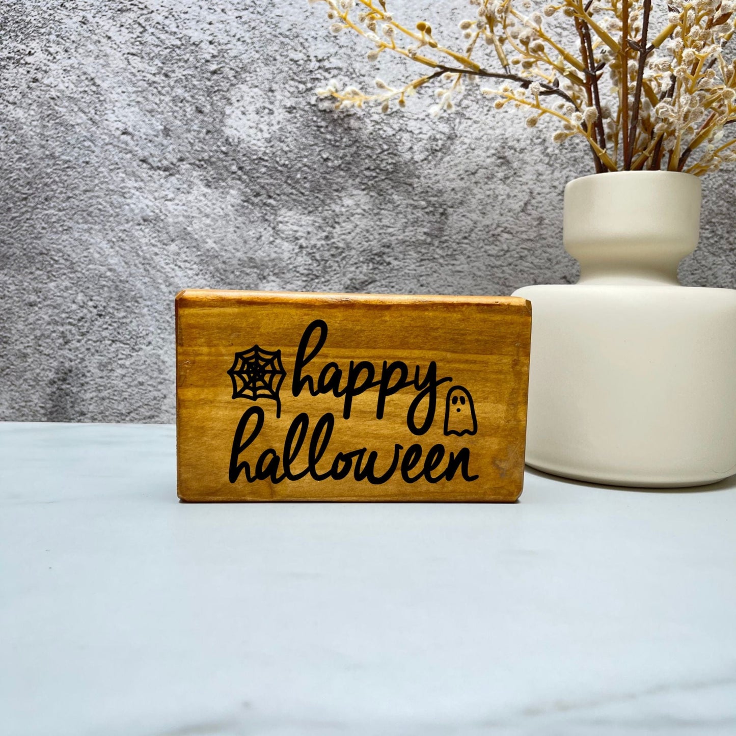 Happy Halloween Sign, Halloween Wood Sign, Halloween Home Decor, Spooky Decor