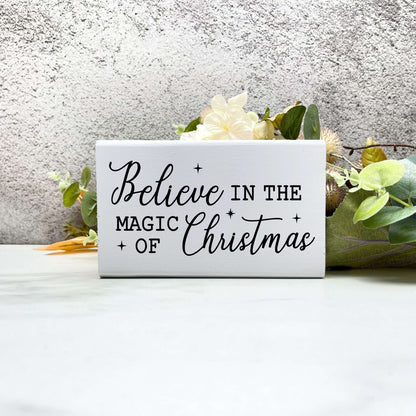 Believe in the magic of Christmas sign, christmas wood signs, christmas decor, home decor