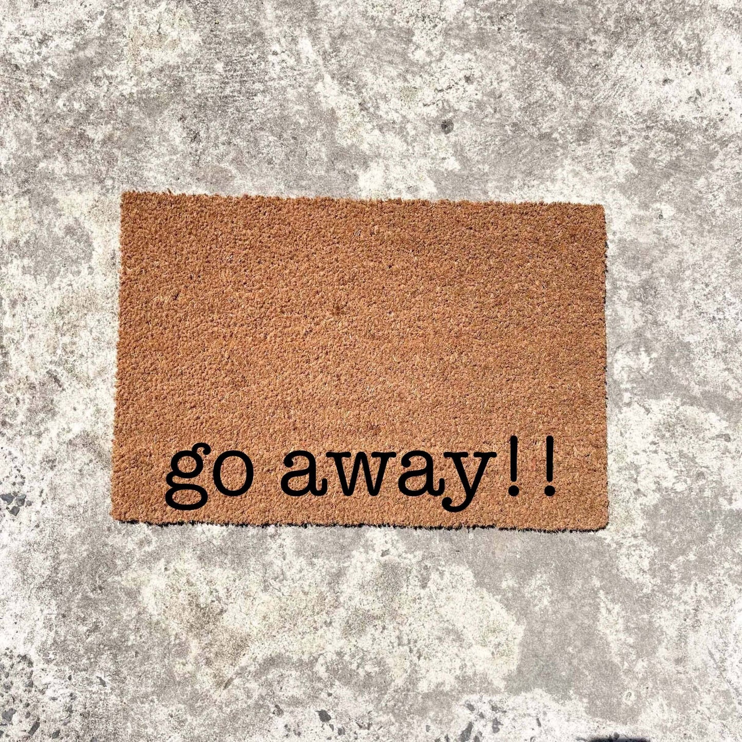 Go away!! doormat, custom doormat, personalised doormat, door mat