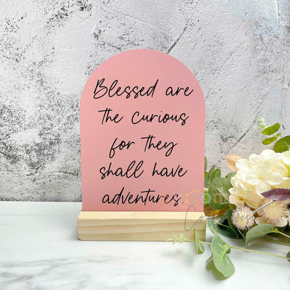 Blessed are the curious quote sign, nursery quote sign, kids room decor