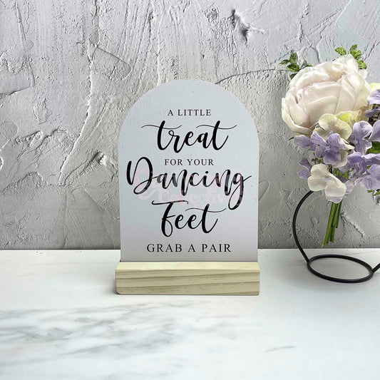 A little treat for your dancing feet acrylic sign, Wedding Sign, Party Sign, Event Sign, Event Decor