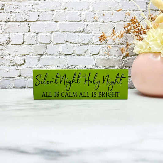 Silent night holy night sign, christmas wood signs, christmas decor, home decor