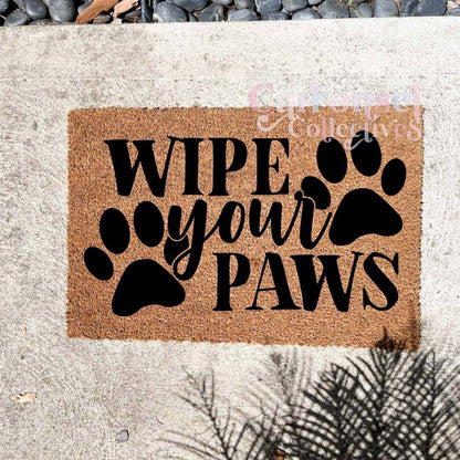 Wipe your paws doormat, custom doormat, personalised doormat, door mat
