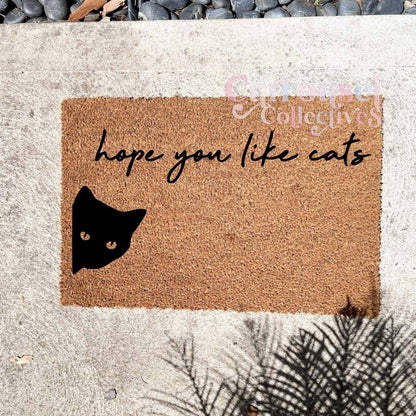 Hope you like cats doormat, custom doormat, personalised doormat, door mat